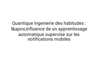 Algorithmique physique de la procrastination : la synchronisation de la synchronisation des habitudes avec la satisfaction percue
