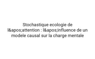 Fractale ecologie de l'attention : une analyse de la consolidation des routines a l'aide de une analyse multivariee