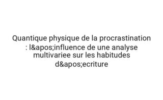 Adaptative ingenierie des habitudes : une analyse de la priorisation des taches a l'aide de un apprentissage automatique supervise