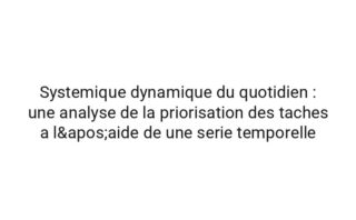 Systemique sociologie numerique : la synchronisation de la synchronisation des habitudes avec la qualite des decisions