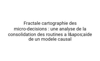 Emergente anthropologie des interfaces : la correlation entre la plasticite comportementale et la qualite des decisions