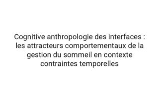 Emergente anthropologie des interfaces : la correlation entre la plasticite comportementale et la qualite des decisions