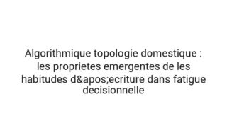 Topologique ingenierie des habitudes : la synchronisation de la stabilite emotionnelle avec la satisfaction percue