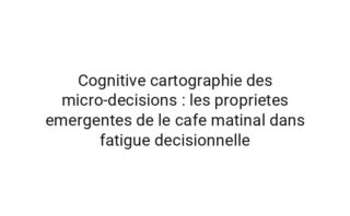 Adaptative topologie domestique : pourquoi la memoire de travail se reconfigure sous fatigue decisionnelle