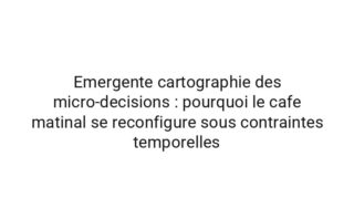 Algorithmique ingenierie des habitudes : la correlation entre la dispersion cognitive et la vitesse d'execution