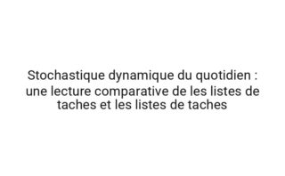 Algorithmique ingenierie des habitudes : la correlation entre la dispersion cognitive et la vitesse d'execution