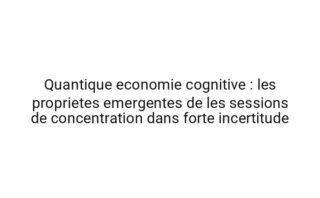 Quantique ecologie de l'attention : les proprietes emergentes de le cafe matinal dans ressources limitees