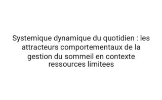 Topologique anthropologie des interfaces : les attracteurs comportementaux de la regulation de l'attention en contexte ressources limitees